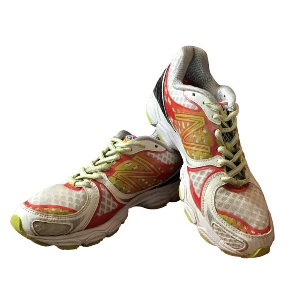 New Balance Sneakers 1080 V3 W1080PL3 Womens 7 B White Pink Lime Running Shoes - Picture 6 of 12